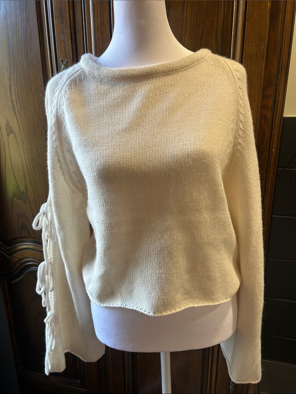 NEW Miou Muse Rory Tie sleeve pullover S